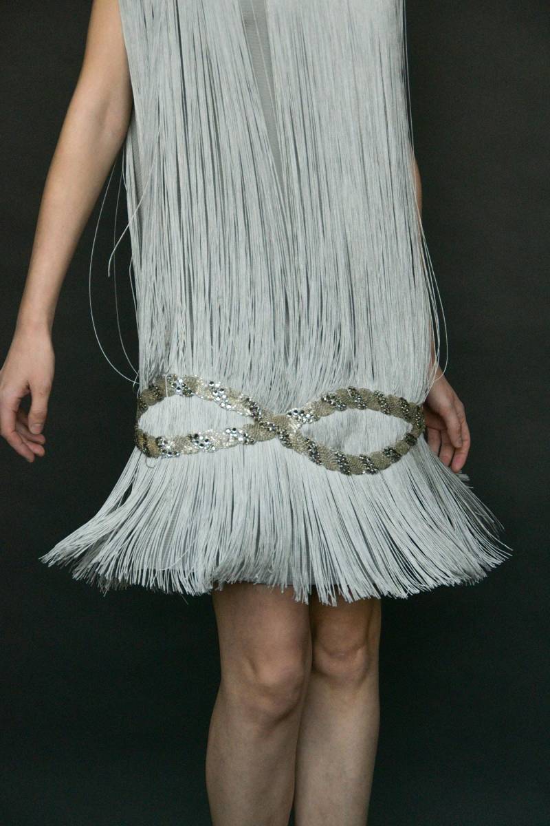 3400D/Azzaro Fransenverziertes Minikleid von persephonevintage