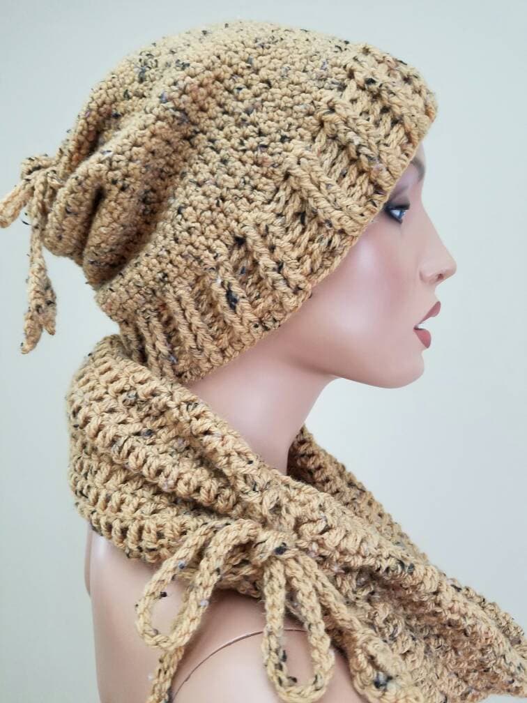 Damen Gehäkelte Mütze, Halswärmer Und Stiefel Abdeckung. 3 Teiliges Set von pescado42