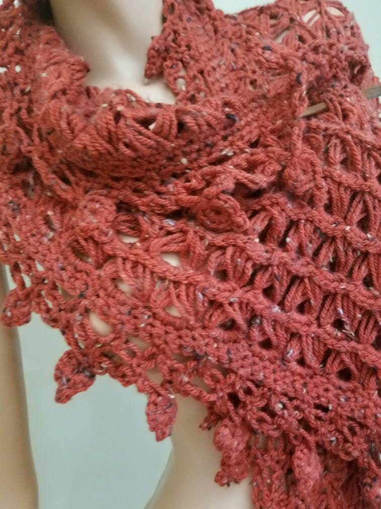 Eleganter, Gehäkelte Wickel - Oder Schal. Handgefertigt von pescado42
