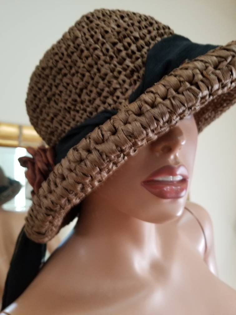 Hut Aus Rafia-stroh. Unikat, Handgemacht. Sofort Lieferbar von pescado42