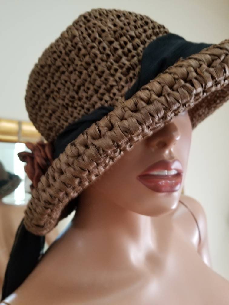 Hut Aus Rafia-stroh. Unikat, Handgemacht. Sofort Lieferbar von pescado42