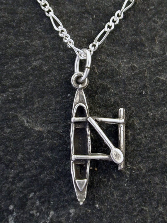 Sterling Silber Hawaian Ausleger Kanu Anhänger An Einer Kette Aus Sterlingsilber von peteconder