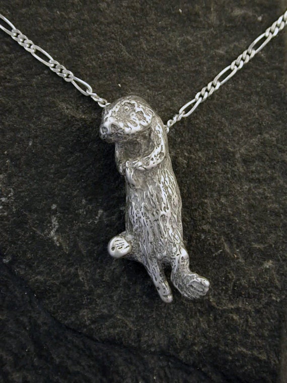 Sterling Silber Seeotter Anhänger An Einer Kette Aus Sterlingsilber von peteconder