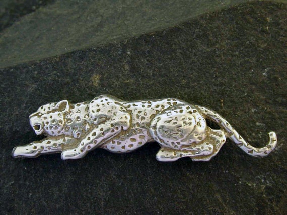 sterling Silber Jaguar Brosche sterling Silber Jaguar Brosche von peteconder