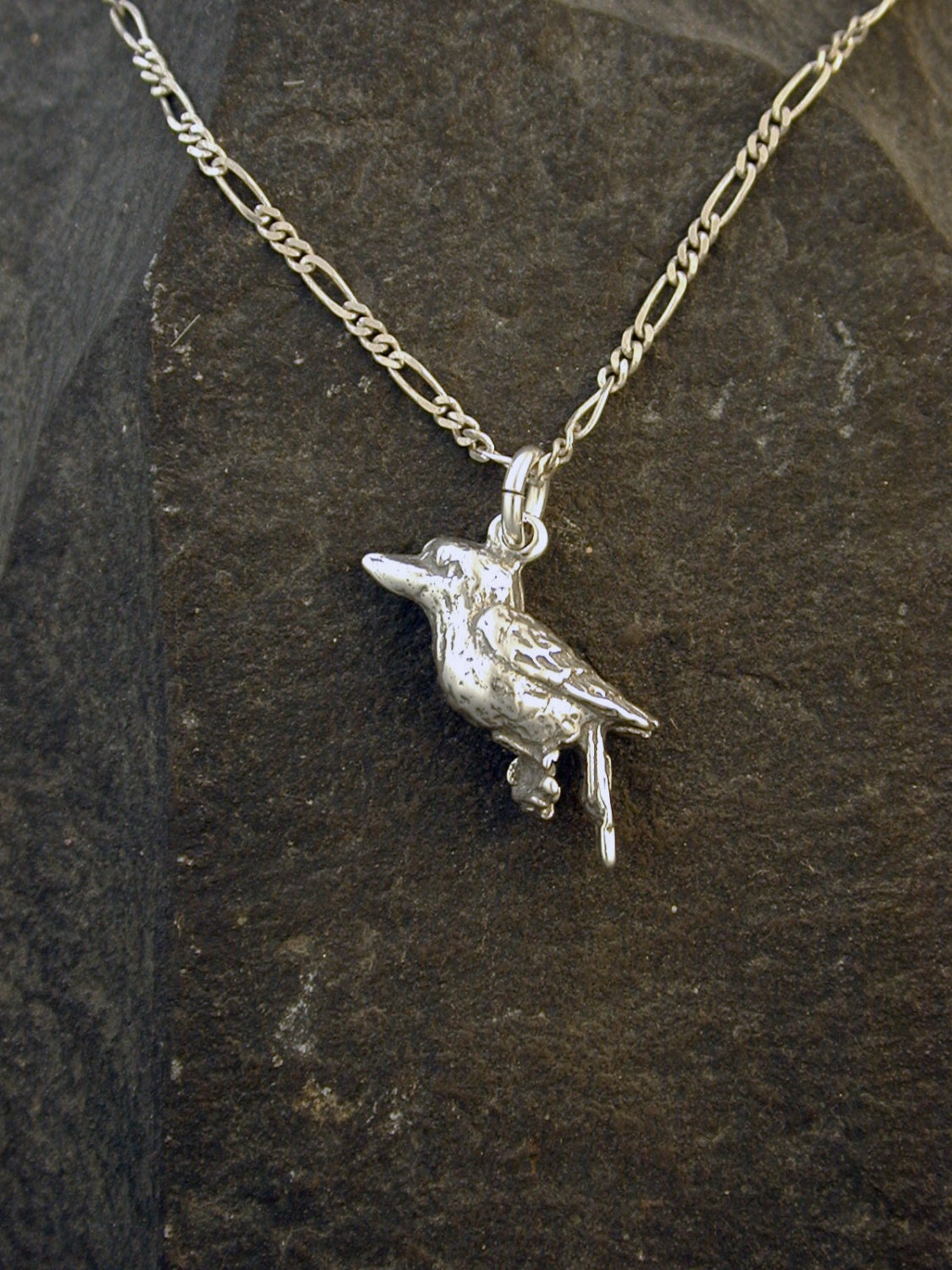 sterling Silber Kookaburra Auf Silberkette von peteconder