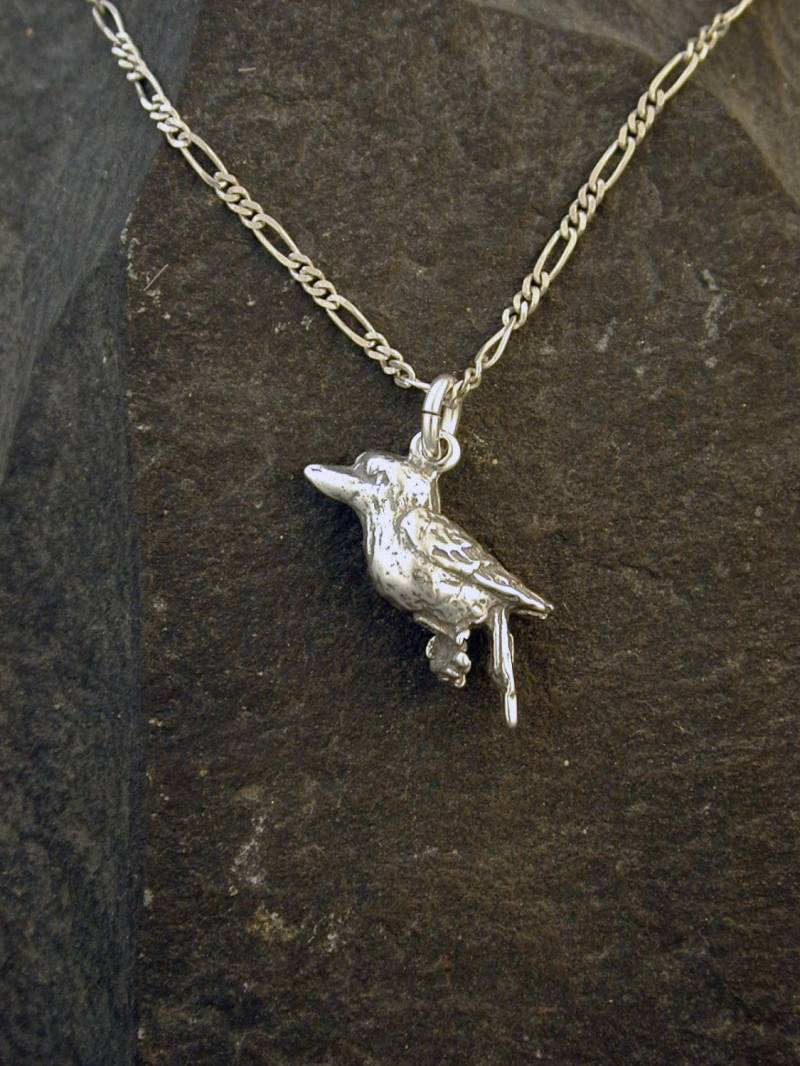 sterling Silber Kookaburra Auf Silberkette von peteconder