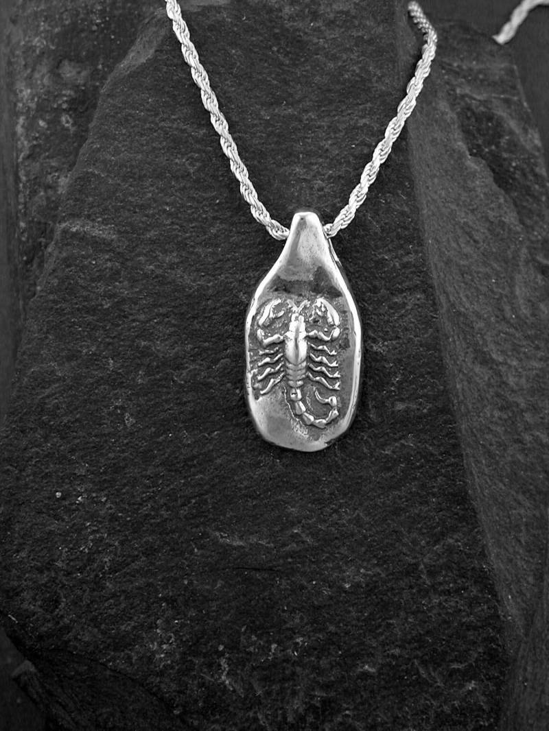 sterling Silber Skorpion Astrologie Anhänger An Kette von peteconder