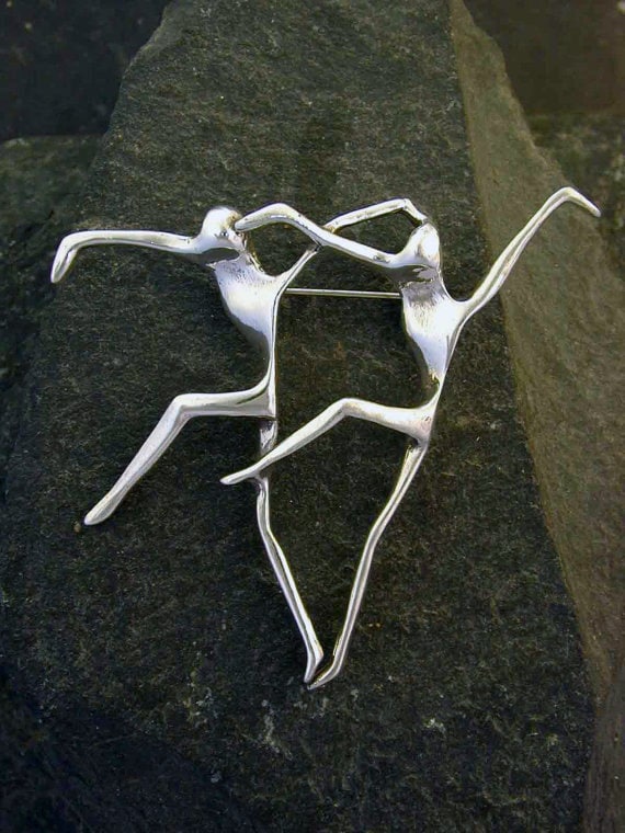 sterling Silber Tänzerin Brosche von peteconder