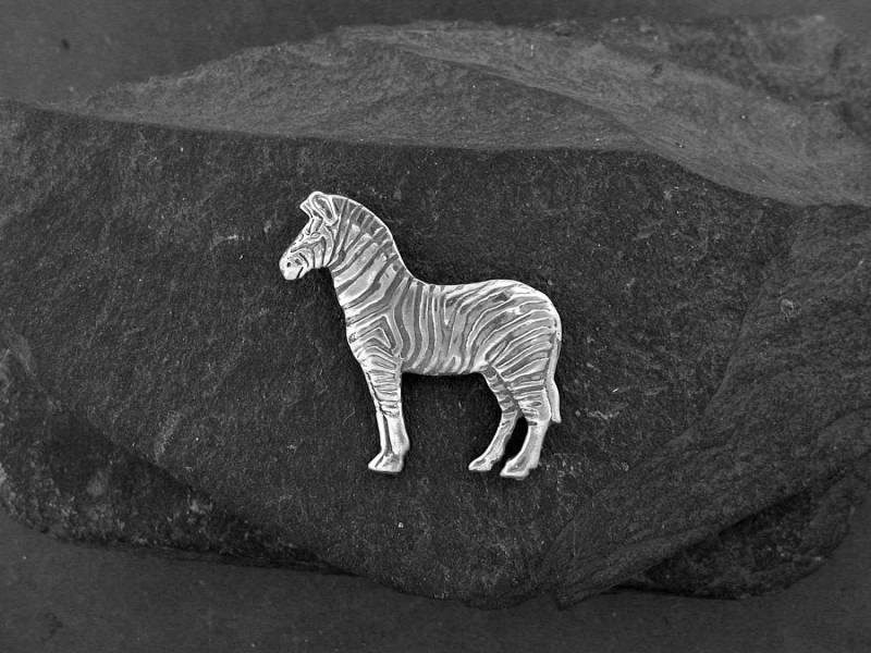 sterling Silber Zebra Brosche von peteconder