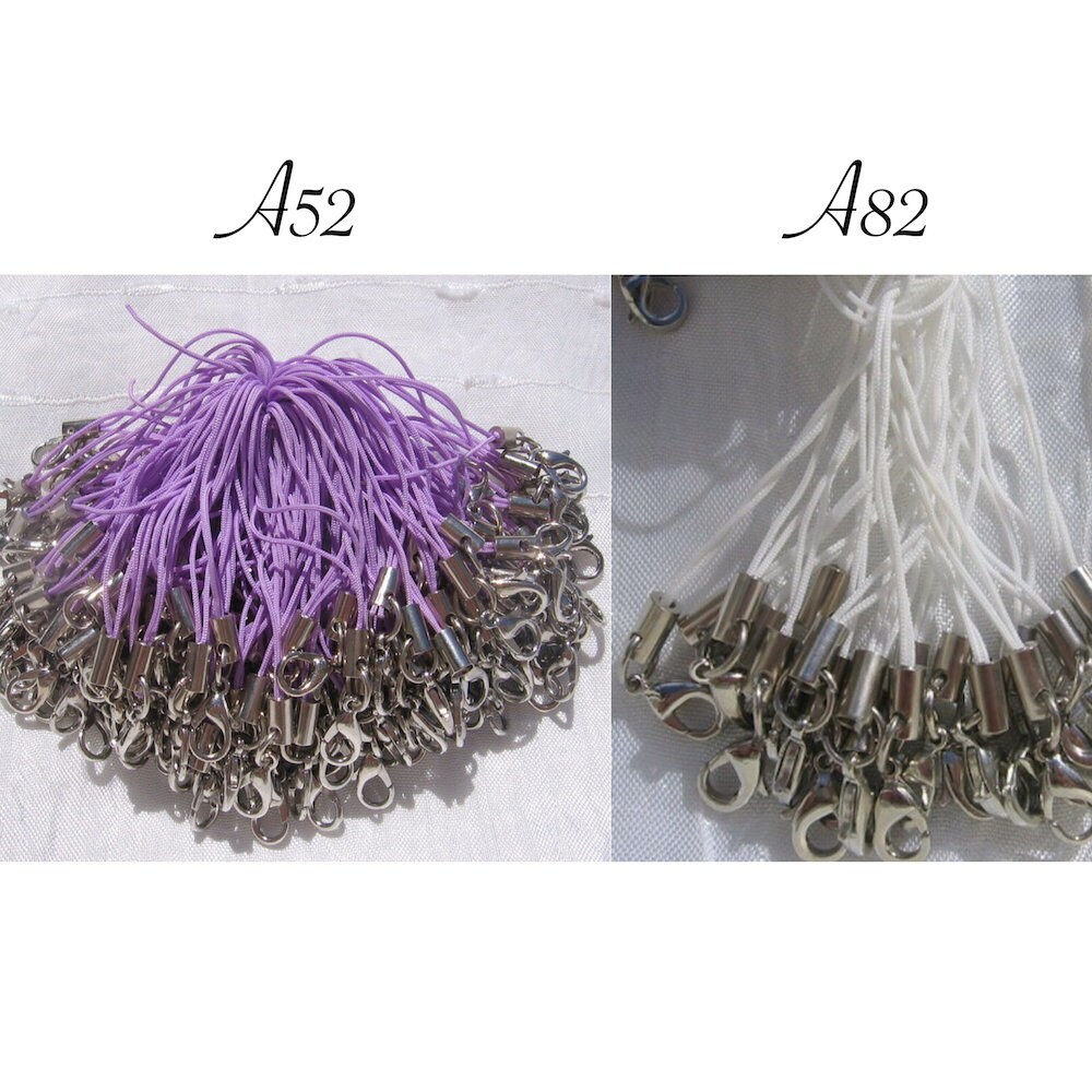 Lot Von 10 Fäden, Tragbare Nylonfaden, Zubehör, Weiß, Lila, Tragbarer Schmuck, Taschenschmuck, Für Schminktisch, Tasche, Telefon, A52, A82 Lot Von 10 Fäden, Tragbare Nylonfaden, Zubehör, Weiß, Lila, Tragbarer Schmuck, Taschenschmuck, Für Schminktisch, Tasche, Telefon, A52, A82 von petitchatcreations