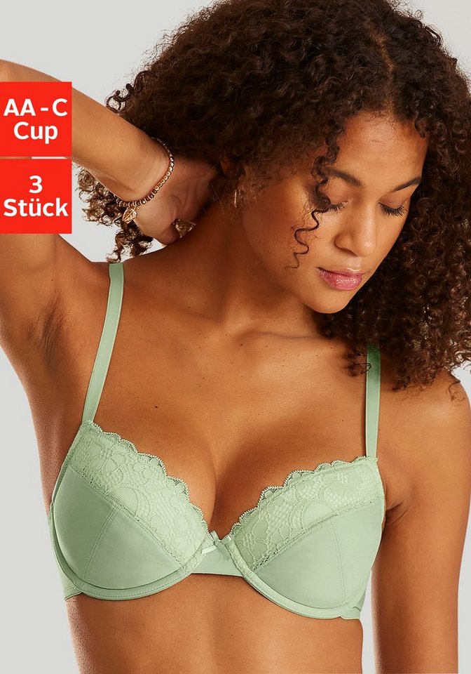 petite fleur Push-up-BH (Packung, 3 Stück) mit Bügel, Dessous von petite fleur