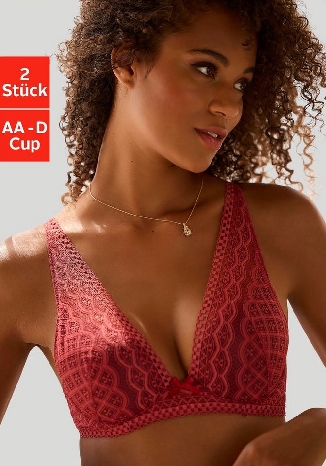 petite fleur Push-up-BH (Packung, 2 Stück) in modischem High-Apex Schnitt von petite fleur