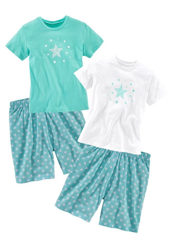 petite fleur Pyjama (Set, 4 tlg., 2 Stück) mit tollem Sternendruck von petite fleur