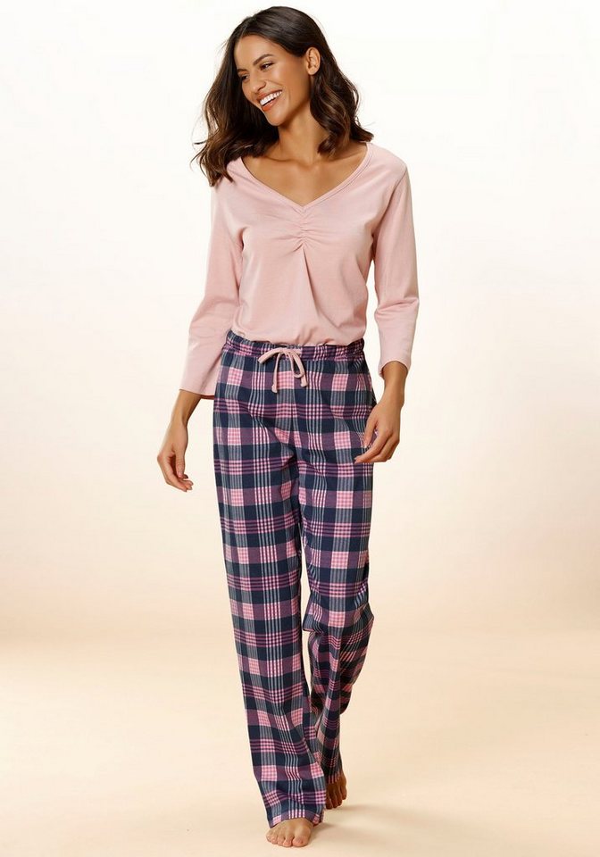 Vivance Dreams Pyjama (2 tlg) mit Karo Muster von Vivance Dreams