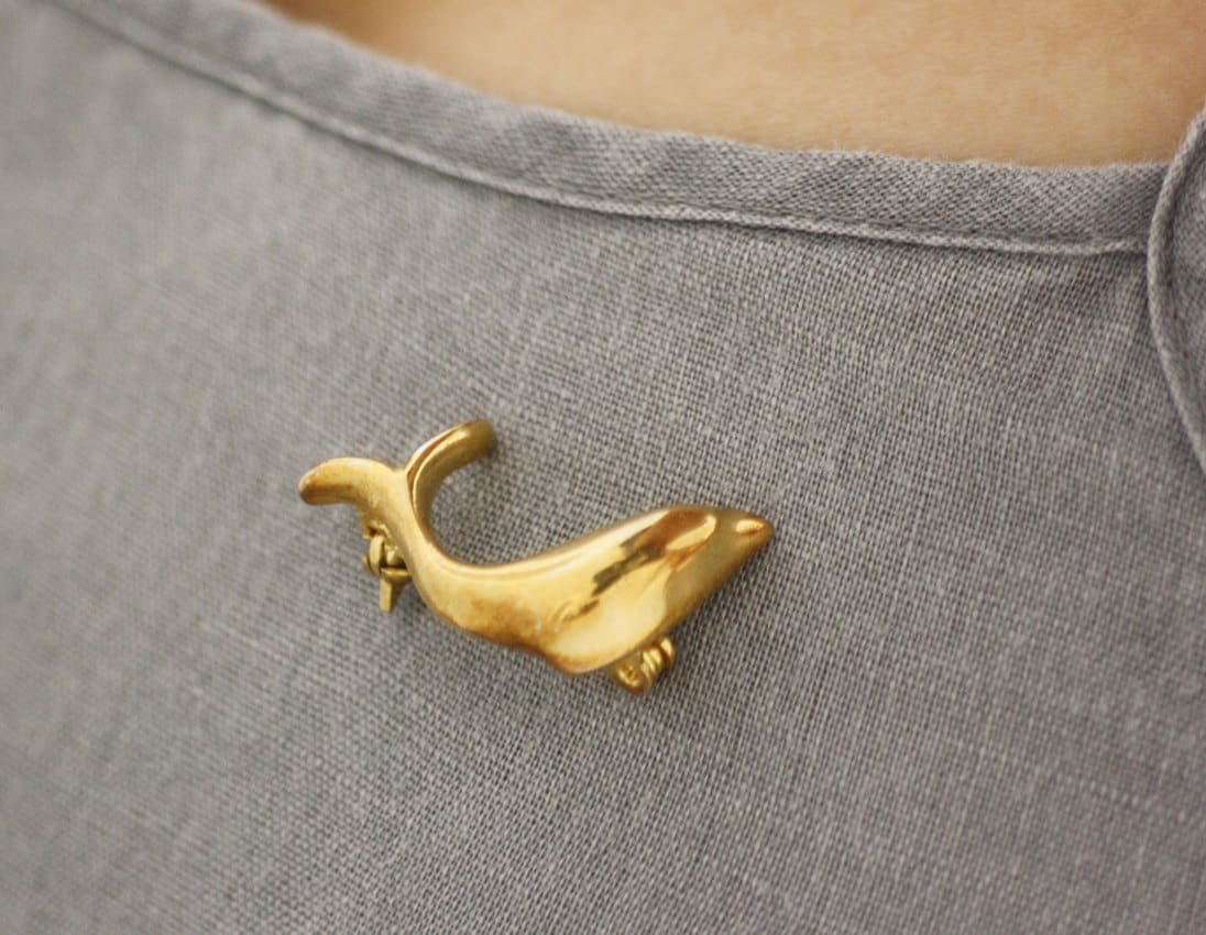 Vintage Delfin Brosche, Maritimes Geschenk, Fisch Schmuck Nautisch, Meer Vintage Delfin Brosche, Maritimes Geschenk, Fisch Schmuck Nautisch, Meer von petitebijouterie