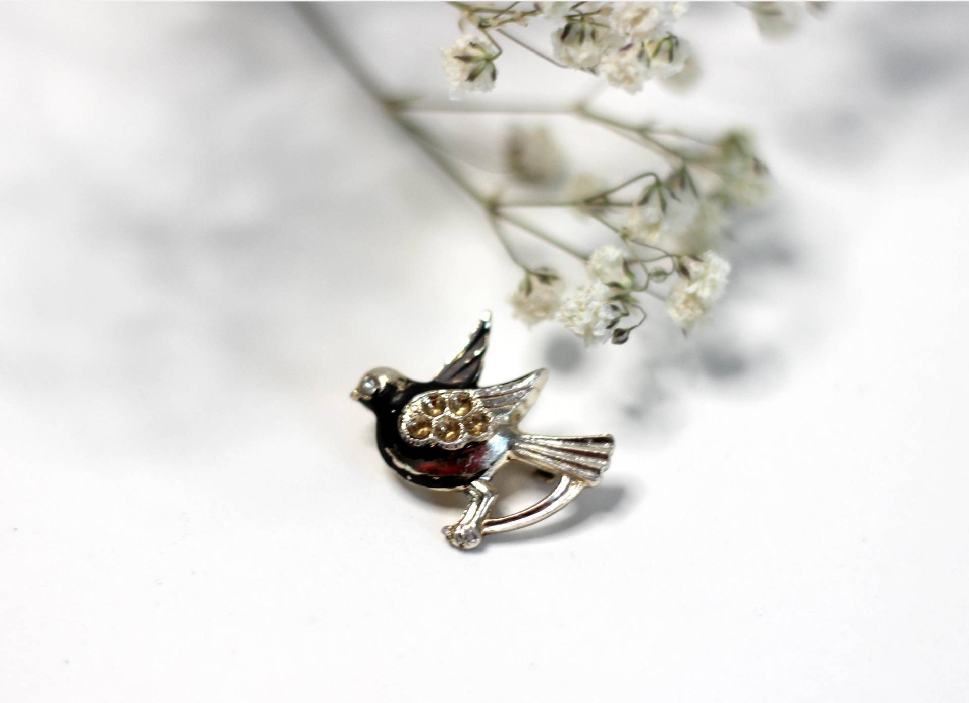 Vintage Vogel Brosche , 1990Er Jahre Schmuck, Schmuck Mit Strasssteinen Vintage Vogel Brosche , 1990Er Jahre Schmuck, Schmuck Mit Strasssteinen von petitebijouterie