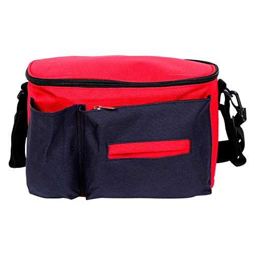 petjoyful Multi -Funktion wasserdichtes Umhängetasche Buggy Accessoires Kinderwagen Hanging Storage Bag (Blau draußen und rot drinnen) von petjoyful