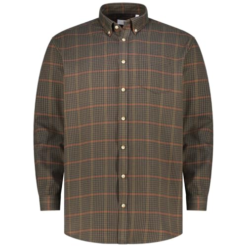 Pfundskerl Freizeithemd Jagdhemd mit Wolle | Langarm | Herren | 3XL 4XL 5XL 6XL 7XL 8XL | Orange (DE/NL/SE/PL, Alphanumerisch, 4XL, Große Größen, Regular, Orange) von pfundskerl Passt.