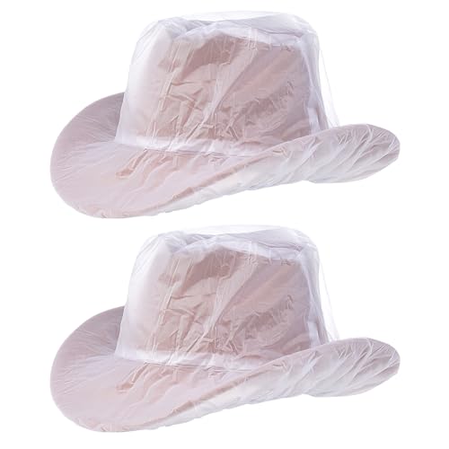 Cowboyhut, Regenschutz, Kunststoff, wasserdicht, für Staub, Unisex, Reise-Cowboyhut, Aufbewahrung, 4 Stück, Weiss/opulenter Garten, Einheitsgröße Cowboyhut, Regenschutz, Kunststoff, wasserdicht, für Staub, Unisex, Reise-Cowboyhut, Aufbewahrung, 4 Stück, Weiss/opulenter Garten, Einheitsgröße von phnydreg