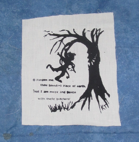 Böse Baum Patch - Verzeihung, Du Blutungen Stück Der Erde, Ich Bin Sanft W Diese Metzger White Canvas, Großen Punk-Patch Wieder von phoenixcompost