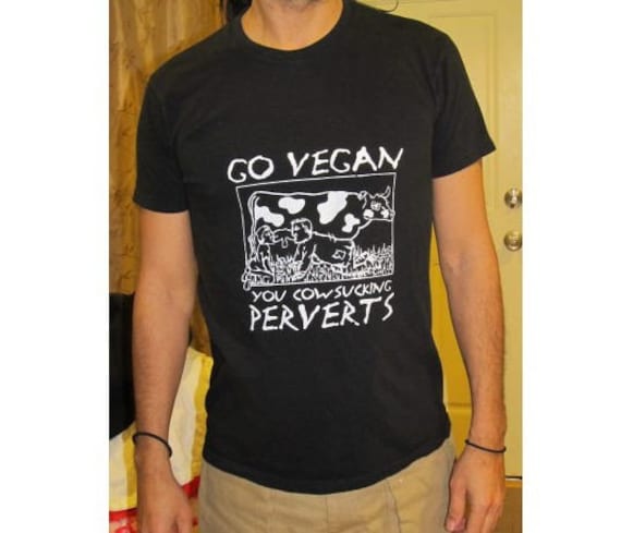 Lind, Sie Cowsucking Pervertiert, Schwarz T Shirt, Groß - Gemüse Plant Diät-Erde-Planet Punk Tshirt Grausamkeit Zu Beenden von phoenixcompost