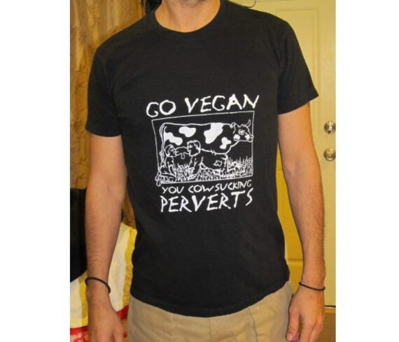 Lind, Sie Cowsucking Pervertiert, Schwarz T Shirt, Groß - Gemüse Plant Diät-Erde-Planet Punk Tshirt Grausamkeit Zu Beenden von phoenixcompost