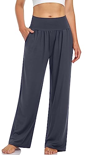 Damen Wide Leg Yoga Pants High Waisted Adjustable Tie Knot Joggers Casual Loose Lounge Sweatpants Stretch-Hose von piannao