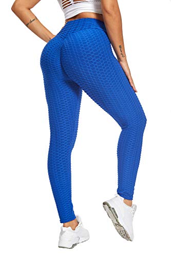 piannao Damen Gym Leggins Hohe Taille Kompressions Push Up Leggings Frauen Honeycomb Fitnesshose von piannao