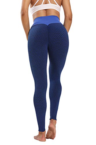 piannao Damen Gym Leggins Hohe Taille Kompressions Push Up Leggings Frauen Honeycomb Fitnesshose von piannao