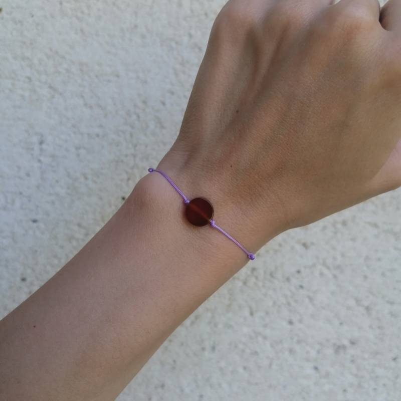 Karneol Armband Rot Lila | Damen Dünne Schnur Armbänder Schlichter Schmuck Stein Armband, Sakralchakra von pianorden