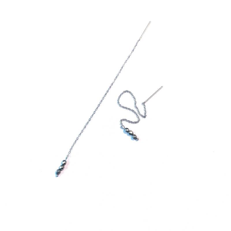 Pyrit Fädelohrringe Aus Edelstahl Silber von pianorden