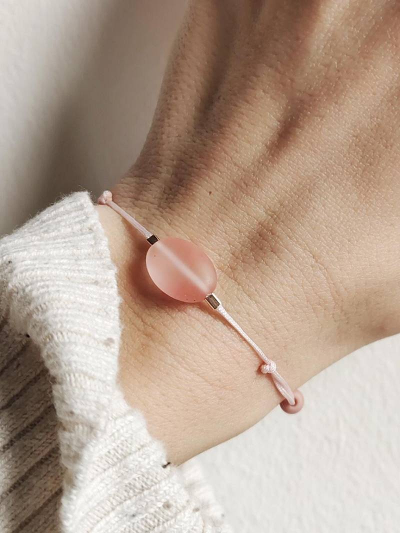 Zartes Erdbeerquarz Armband in Rosa - Roségold Schmuck Für Selbstliebe & Herzchakra Handgemachtes Geschenk Frauen von pianorden