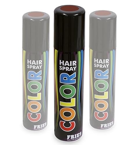 3x Haarspray braun - Spar-Set: 3 Dosen zu je 100ml. Colorspray für Karneval, Fasching, Halloween und Party von pibivibi