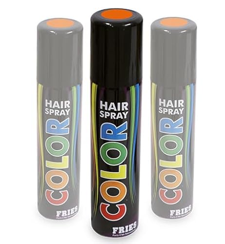 3x Haarspray orange - Spar-Set: 3 Dosen zu je 100ml. Colorspray für Karneval, Fasching, Halloween und Party von pibivibi