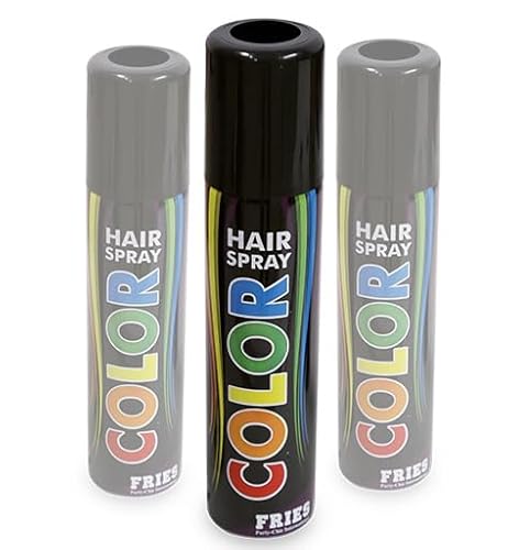 3x Haarspray schwarz -Spar-Set: 3 Dosen zu je 100ml. Colorspray für Karneval, Fasching, Halloween und Party von pibivibi