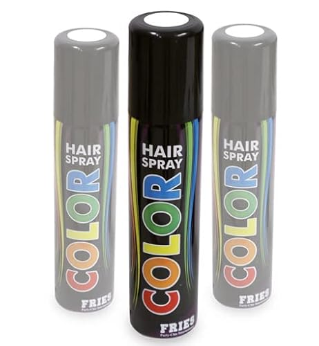 Haarspray weiß - Sparpack: 3 Dosen zu je 100ml. Dreier Bundle Colorspray für Karneval, Fasching, Halloween und Party von pibivibi