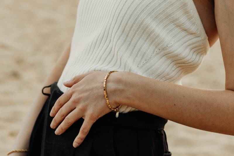 18Kt Vergoldetes Edelstahl-Armband . Größenverstellbar Inspirierende Geschenke Für Frauen von picturing