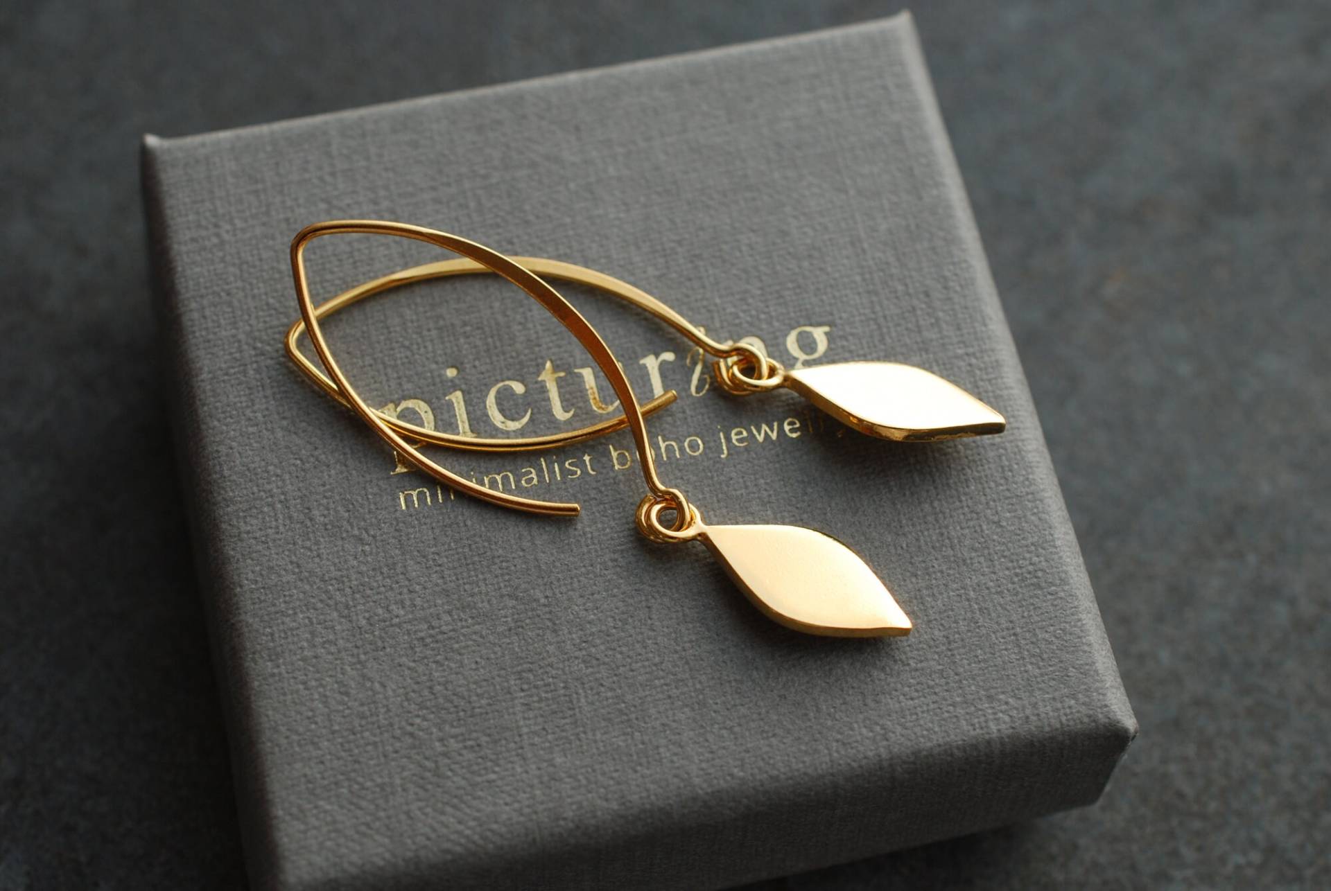 Lange Tropfen Ohrringe/Minimalistisch Sterling Silber Oder Vergoldetes Geburtstagsgeschenk von picturing