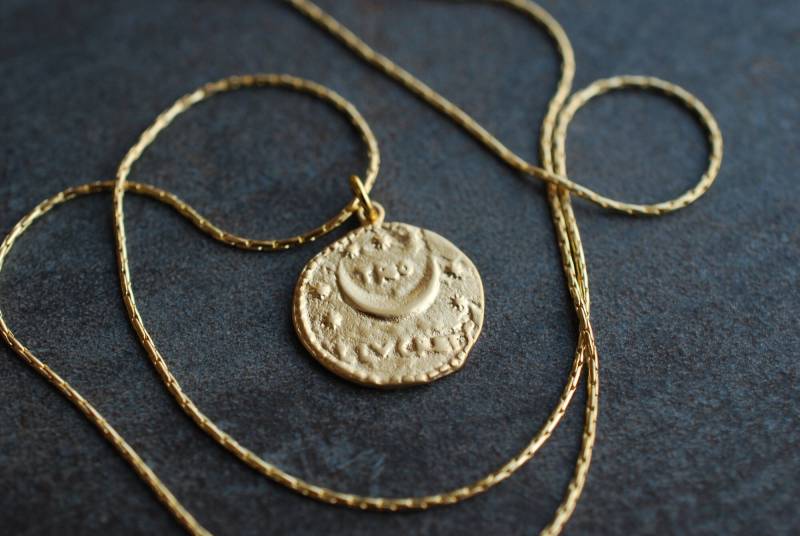 Münzen-Kette Vergoldet . Zweiseitige Münze Inspirierende Geschenke Für Frauen von picturing