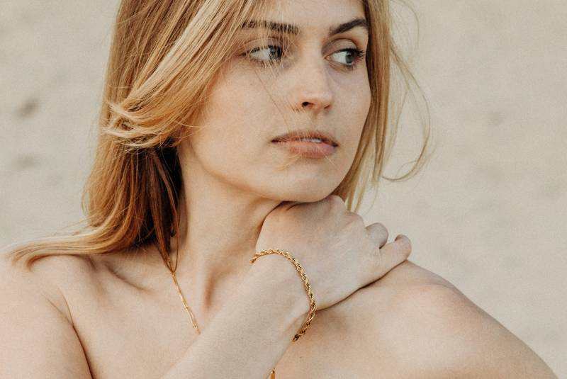 Wasserfestes 18Kt Vergoldetes Edelstahlarmband . Größenverstellbar von picturing