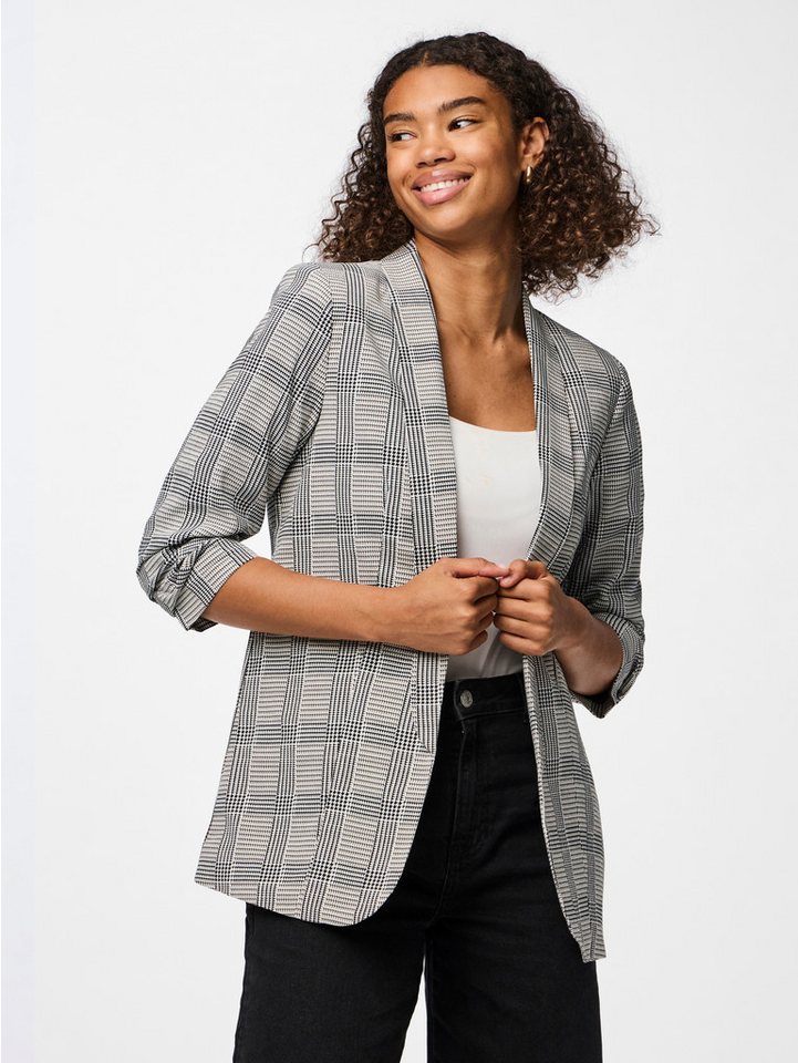 pieces Blusenblazer PCBOSELLA 3/4 PRINTED BLAZER NOOS mit 3/4 Ärmel von pieces