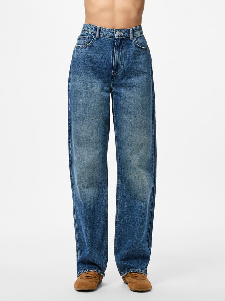 pieces High-waist-Jeans PCKATE HW STRAIGHT JEANS MB NOOS BC von pieces