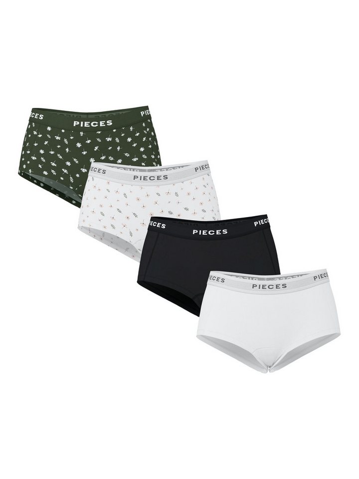 pieces Hipster PCLOGO LADY 4 PACK AOP/SOLID NOOS BC (Packung, 4-St) von pieces