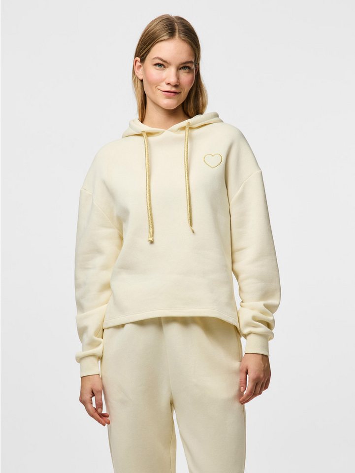 pieces Kapuzensweatshirt PCCHILLI LS HEART HOODIE NOOS BC von pieces