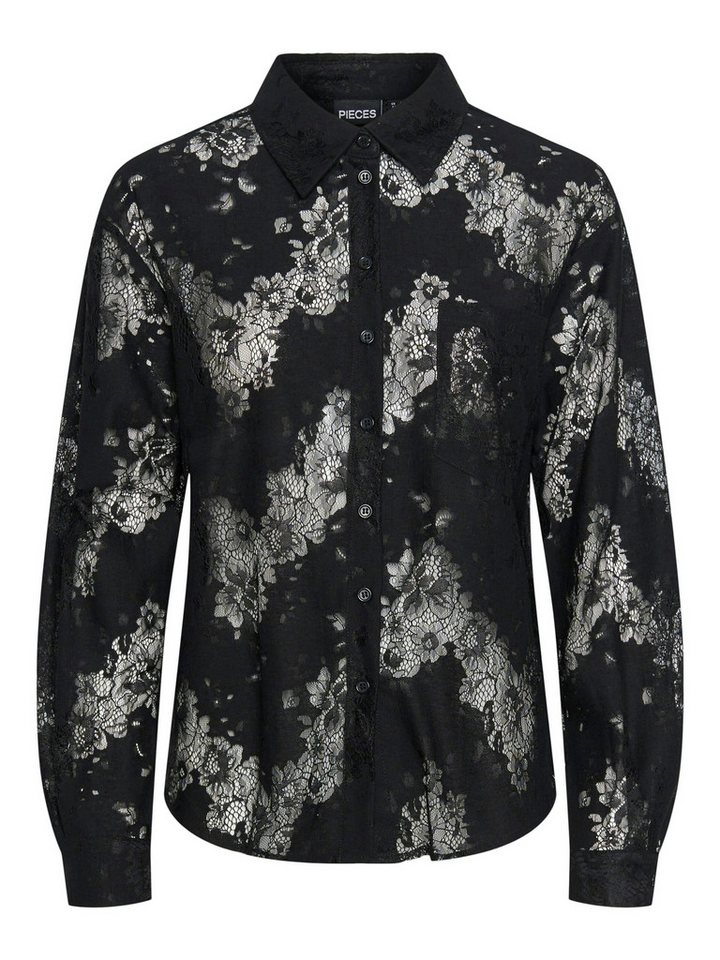 pieces Langarmbluse PCNorinne (1-tlg) Spitze von pieces