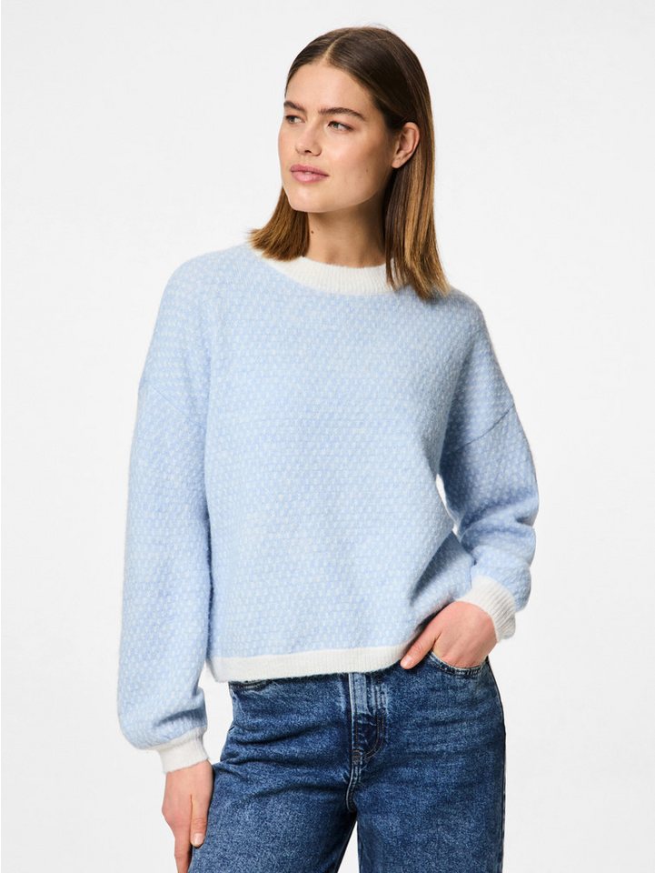 pieces Rundhalspullover PCDILIPPA LS O-NECK KNIT MM von pieces