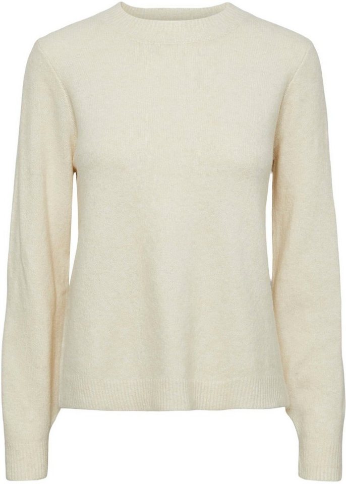 pieces Rundhalspullover PCJANITA LS O-NECK WOOL KNIT von pieces