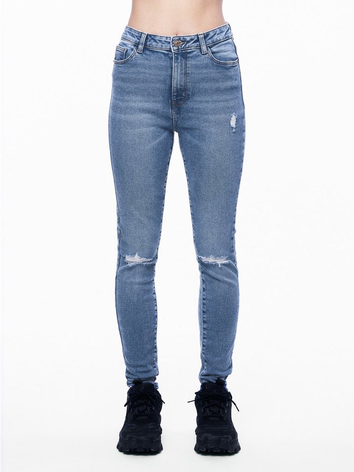 pieces Skinny-fit-Jeans PCDANA HW DEST SKINNY JNS MB402 NOOS BC mit Destroyed Effekt von pieces