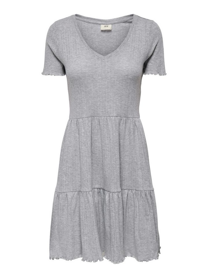 pieces Sommerkleid - leichtes Minikleid mit Kurzarm und Rundhalsausschnitt in Unifarbe von pieces