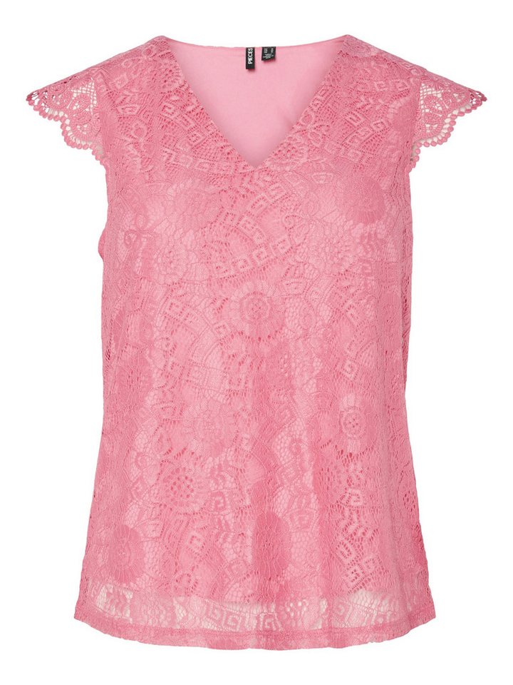 pieces Spitzenshirt – Feminines Spitzentop für elegante und vielseitige Looks von pieces